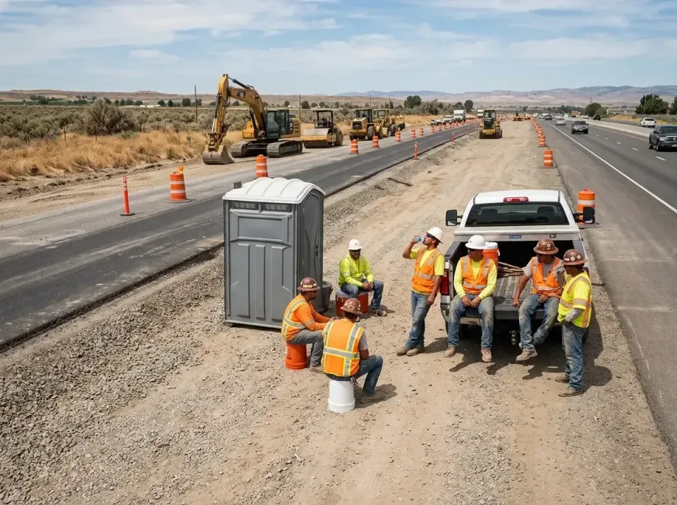 highway-road-construction-crew-007 — frequently asked questions, Porta Potty and Restroom Rentals in Buffalo, WY